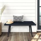 Plank and Beam Mid Century Single Wood Entryway Bench - 41.3 L x 16.5 W x 17.5 H