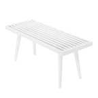 Plank and Beam Mid Century Single Wood Entryway Bench - 41.3 L x 16.5 W x 17.5 H