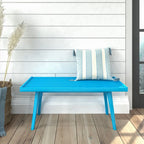 Plank and Beam Mid Century Single Wood Entryway Bench - 41.3 L x 16.5 W x 17.5 H