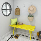 Plank and Beam Mid Century Single Wood Entryway Bench - 41.3 L x 16.5 W x 17.5 H