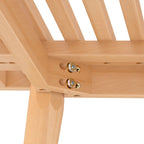 Plank and Beam Mid Century Single Wood Entryway Bench - 41.3 L x 16.5 W x 17.5 H