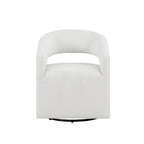 Celeste Modern Boucle Round Barrel Chair Open Back and Curved Arm, Swivel Armchair by Furniture of America