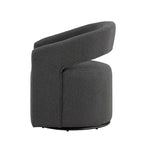 Celeste Modern Boucle Round Barrel Chair Open Back and Curved Arm, Swivel Armchair by Furniture of America