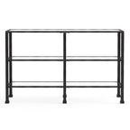 SEI Furniture Esther 3-tier Black Metal and Glass Console Table