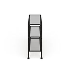 SEI Furniture Esther 3-tier Black Metal and Glass Console Table