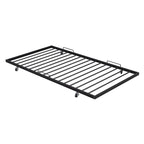 Twin Size Metal Daybed with Curved Handle Design and Twin Size Trundle