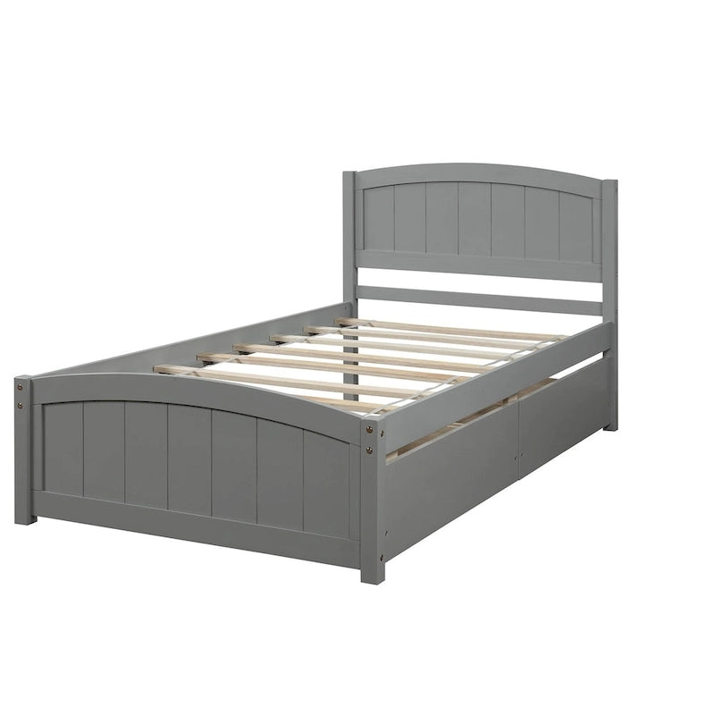 Twin size Platform Bed with Two Drawers