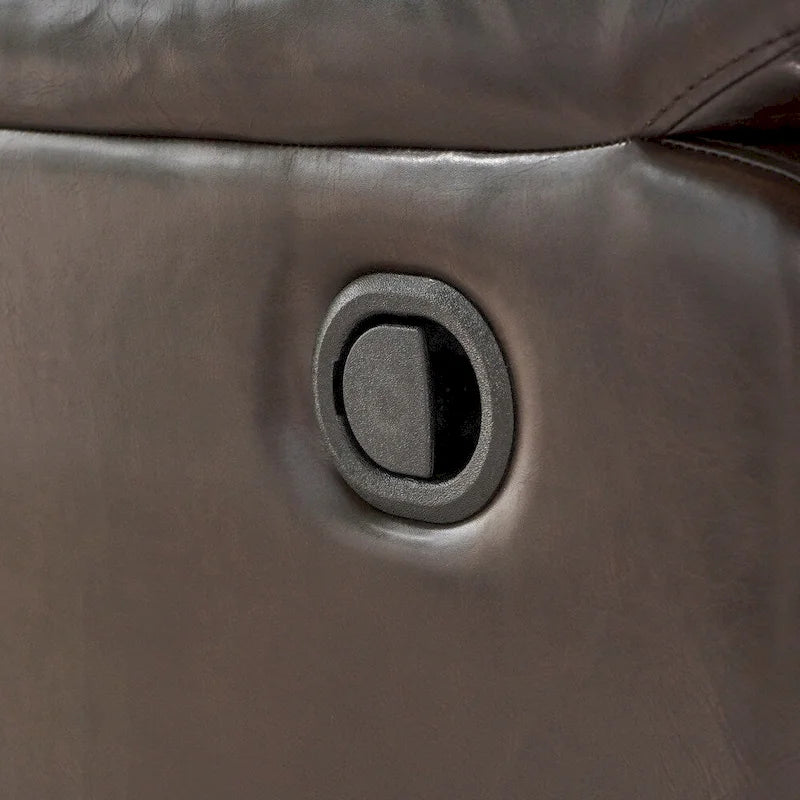 Jennette Faux Leather Swivel Gliding Recliner by Christopher Knight Home