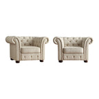 Gdansk Tufted Scroll Arm Chesterfield Chair