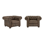 Gdansk Tufted Scroll Arm Chesterfield Chair