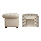Gdansk Tufted Scroll Arm Chesterfield Chair