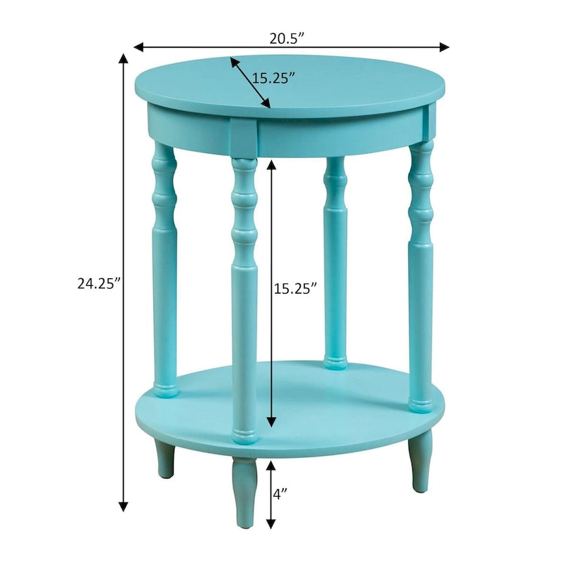 Convenience Concepts Classic Accents Brandi Oval End Table with Shelf
