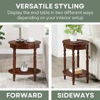 Convenience Concepts Classic Accents Brandi Oval End Table with Shelf