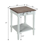 Convenience Concepts French Country 1 Drawer End Table with Shelf