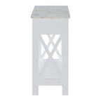 Convenience Concepts Oxford Flip Top End Table with Charging Station and Shelf