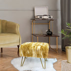 Home Soft Things Soft Fauxfur Ottoman Fuzzy Entryway Bench Seat
