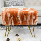 Home Soft Things Soft Fauxfur Ottoman Fuzzy Entryway Bench Seat