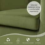 Yaheetech Modern Barrel-shaped Chair Upholstered Velvet Club Chair