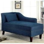 Sing Transitional Fabric Upholstered Nailhead Trim Chaise Lounge Chair by Furniture of America