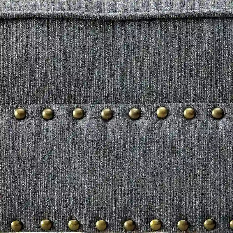 Sing Transitional Fabric Upholstered Nailhead Trim Chaise Lounge Chair by Furniture of America