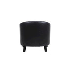 Accent Barrel chair living room chair with nailheads and solid wood legs