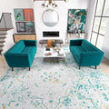 Kartal Mid Century Velvet Sofa Set in