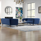 Kartal Mid Century Velvet Sofa Set in