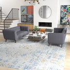 Kartal Mid Century Velvet Sofa Set in