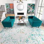 Kartal Mid Century Velvet Sofa Set in