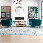 Kartal Mid Century Velvet Sofa Set in