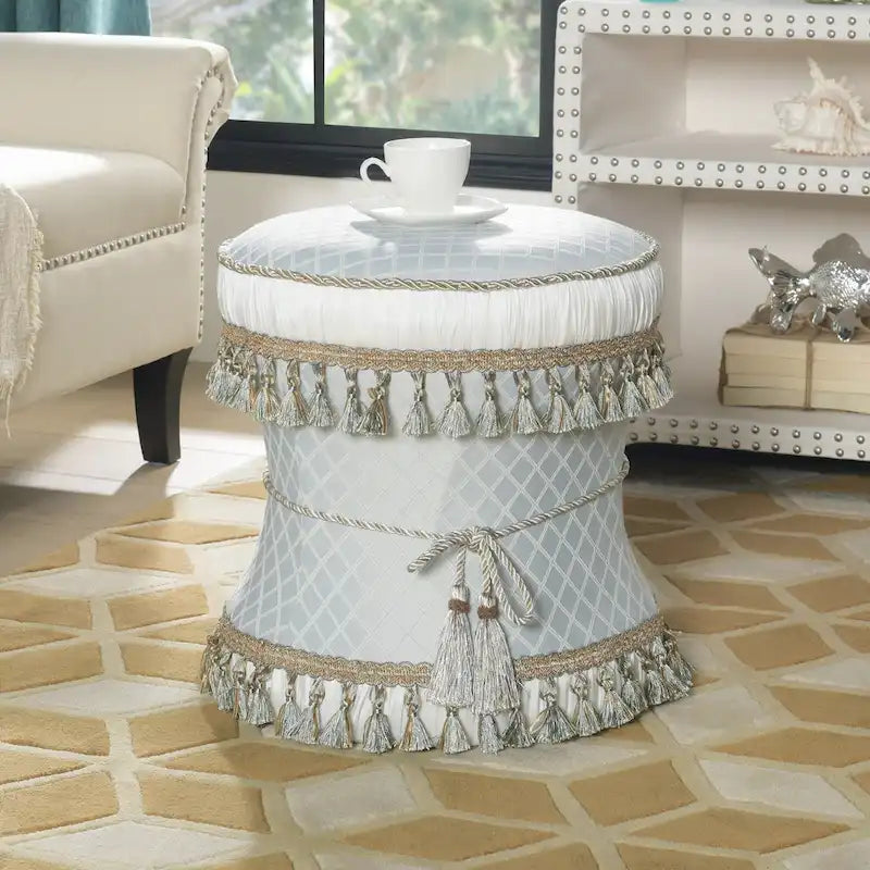 Leona Decorative Vanity Stool Ottoman
