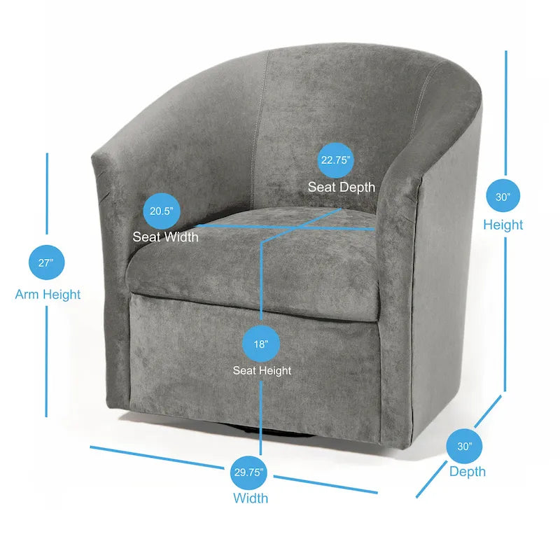Ellery Modern Microfiber Swivel Accent Chair by Greyson Living