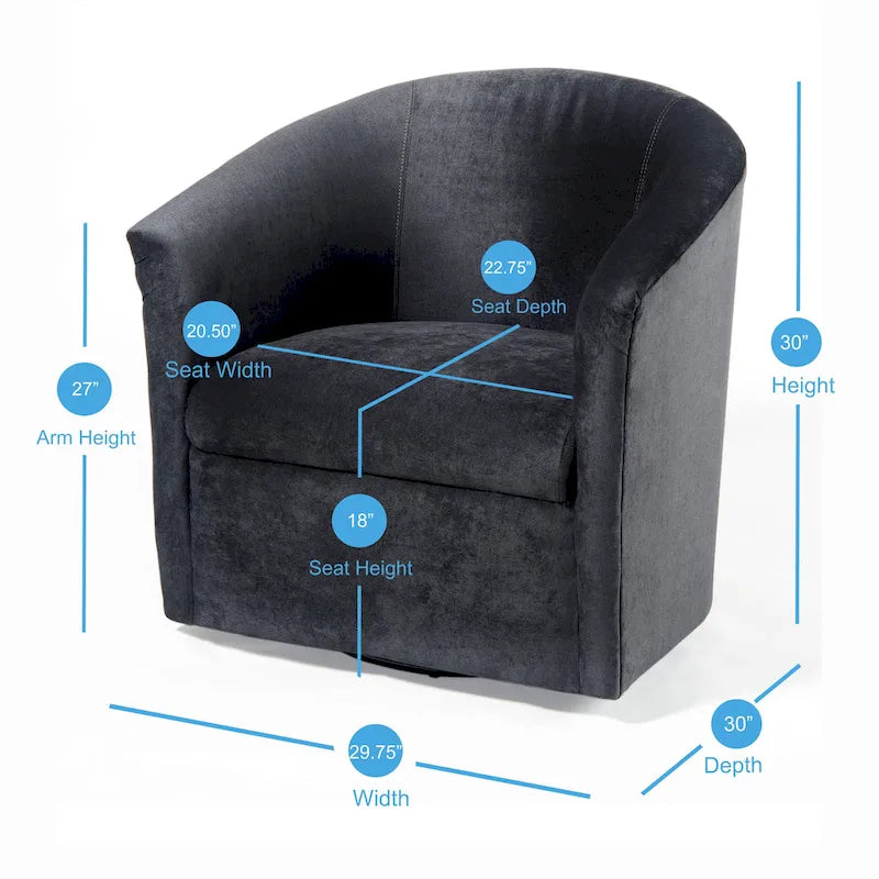 Ellery Modern Microfiber Swivel Accent Chair by Greyson Living