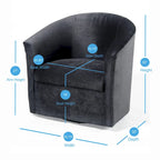 Ellery Modern Microfiber Swivel Accent Chair by Greyson Living