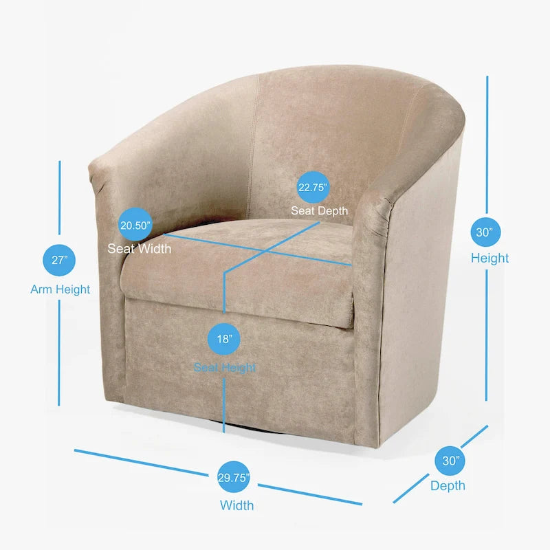 Ellery Modern Microfiber Swivel Accent Chair by Greyson Living