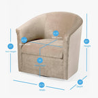 Ellery Modern Microfiber Swivel Accent Chair by Greyson Living