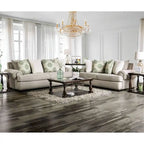 Furniture of America Jula Traditional Linen 2-piece Sofa Set