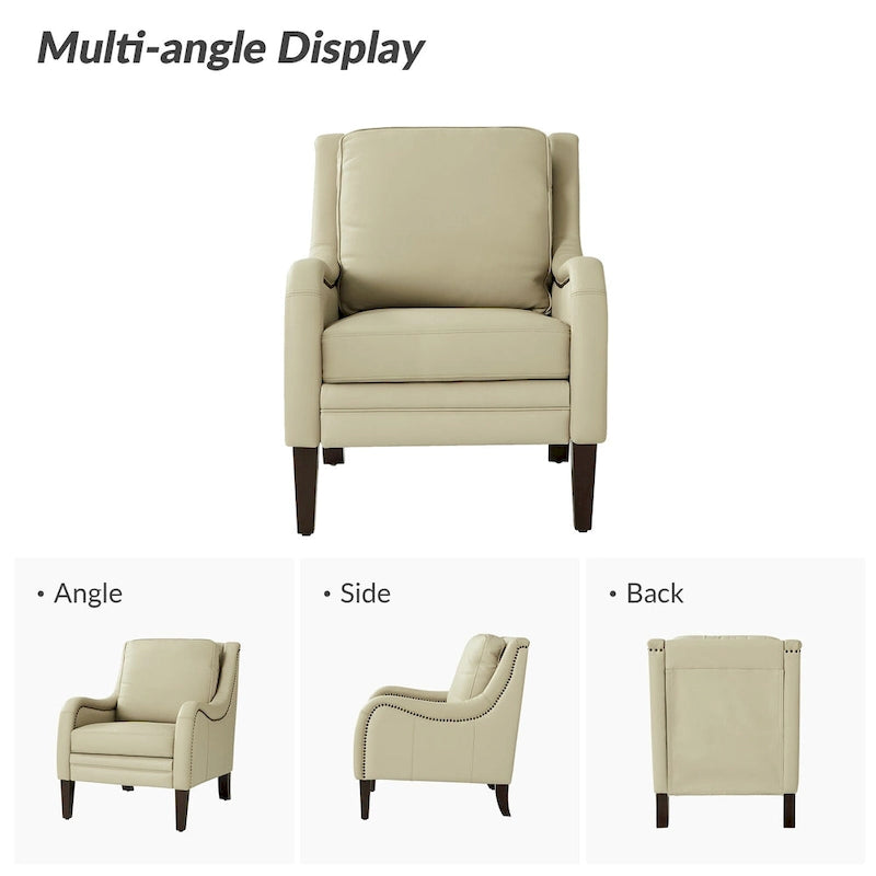 Pascual Comfy Living Room Armchair Set Of 2 with Solid Wood Legs