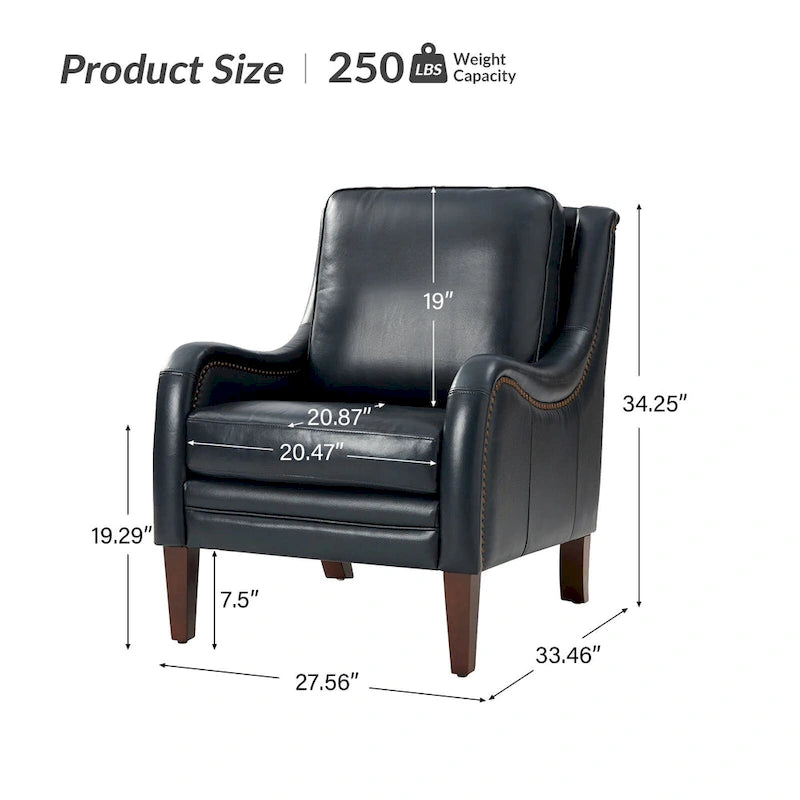 Pascual Comfy Living Room Armchair Set Of 2 with Solid Wood Legs