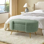 Clara 39.4 Wide Storage Bench with Metal Legs