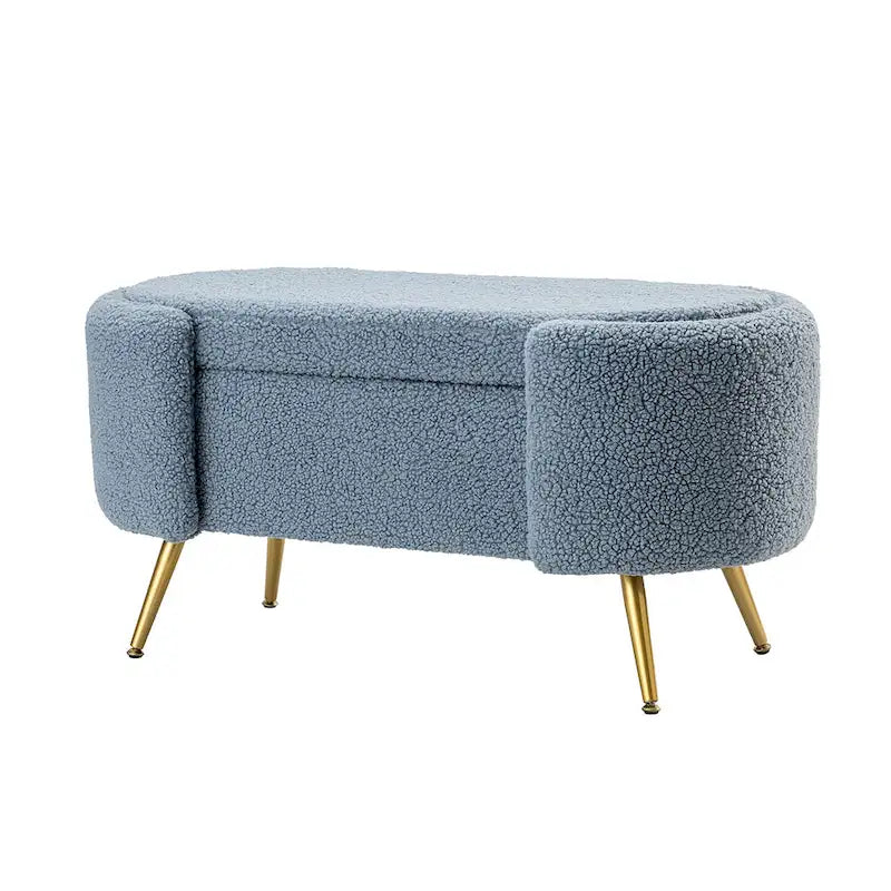 Clara 39.4 Wide Storage Bench with Metal Legs