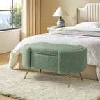 Clara 39.4 Wide Storage Bench with Metal Legs