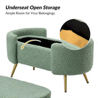 Clara 39.4 Wide Storage Bench with Metal Legs