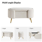 Clara 39.4 Wide Storage Bench with Metal Legs