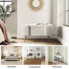 Clara 39.4 Wide Storage Bench with Metal Legs