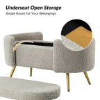 Clara 39.4 Wide Storage Bench with Metal Legs
