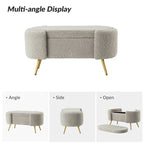 Clara 39.4 Wide Storage Bench with Metal Legs