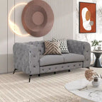 Velvet 3-Piece Sofa Sets(Three Seat Sofa/Loveseat and Single Chair)