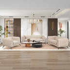 Velvet 3-Piece Sofa Sets(Three Seat Sofa/Loveseat and Single Chair)