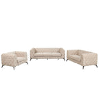 Velvet 3-Piece Sofa Sets(Three Seat Sofa/Loveseat and Single Chair)